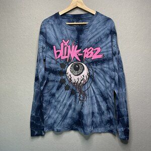 Blink-182 Tie-Dye Long Sleeve Shirt With Eye Graphic Design M
